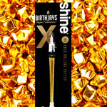 The Golden BirthJay is an elevated twist on the traditional BirthJay. This collaboration with Shine 24k Papers features a real, 24 karat Gold Cone, a candle topper that features a real 2cm candle that will burn for 10-25 seconds and mote to catch dripping wax, and a cake stake that you will slide the bottom of the cone into, so you avoid food in the filter of the cone. Great for Birthdays, and even better for special occasions like weddings, anniversaries, and life’s daily accomplishments.