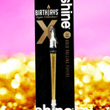 The Golden BirthJay is an elevated twist on the traditional BirthJay. This collaboration with Shine 24k Papers features a real, 24 karat Gold Cone, a candle topper that features a real 2cm candle that will burn for 10-25 seconds and mote to catch dripping wax, and a cake stake that you will slide the bottom of the cone into, so you avoid food in the filter of the cone. Great for Birthdays, and even better for special occasions like weddings, anniversaries, and life’s daily accomplishments.