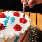 The BirthJays 5 Pack contains 5 BirthJay Cone Candles on a Red Gifting Card with a plastic blister mold protecting the BirthJays. A BirthJay is a colorful 98mm cone with a shiny crutch wrap, a candle topper that features a real 2cm candle that will burn for 10-25 seconds and mote to catch dripping wax, and a cake stake that you will slide the bottom of the cone into, so you avoid food in the filter of the cone. These are the perfect gift to elevate special occasions!