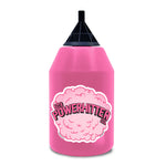 One Pink PowerHitter. Simply insert a lit smoke into the special holder in the cap, screw it on, and find the air hole. Cover the air with your finger and just “grip it and rip it”, Pink PowerHitter with Logo Over Clouds as a sticker on the front. 